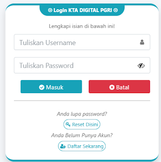 Register PGRI Kutai Timur - Persatuan Guru Republik Indonesia Cabang Kutai Timur